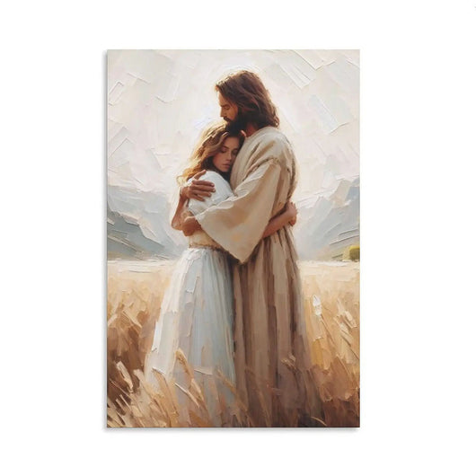 Jesus Hugging Canvas