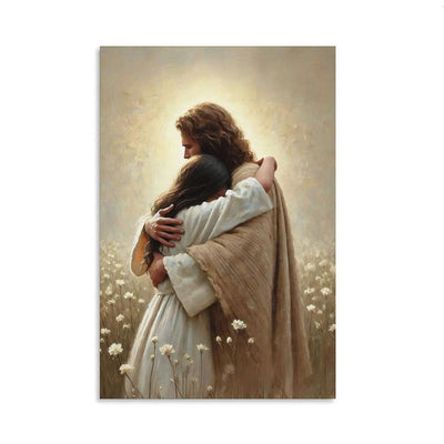 Jesus Hugging Canvas