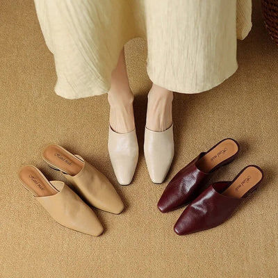 Serena Genuine Leather Mules