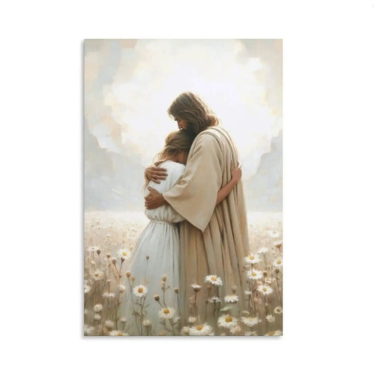 Jesus Hugging Canvas