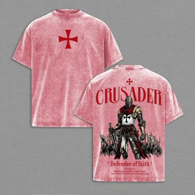 Crusader Defender of Faith Washed T-Shirt