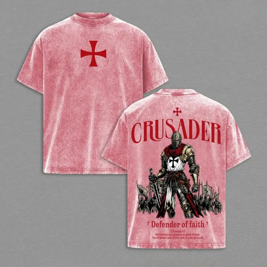 Crusader Defender of Faith Washed T-Shirt