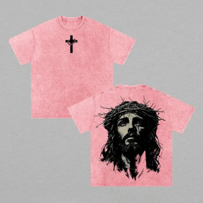 Jesus Crown of Thorns Washed T-Shirt