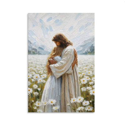 Jesus Hugging Canvas