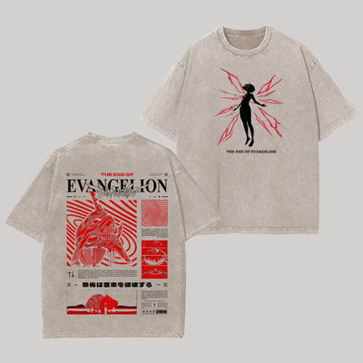 The End Of Evangelion Printed Unisex Washed T Shirt