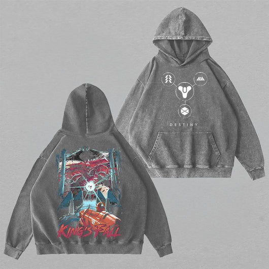 Destinys King's Fall Unisex Washed Hoodie
