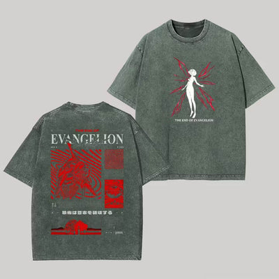 The End Of Evangelion Printed Unisex Washed T Shirt