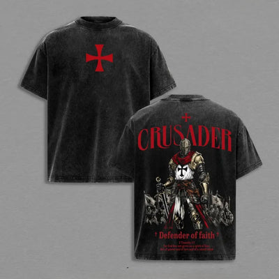 Crusader Defender of Faith Washed T-Shirt
