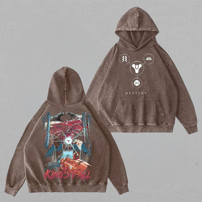 Destinys King's Fall Unisex Washed Hoodie