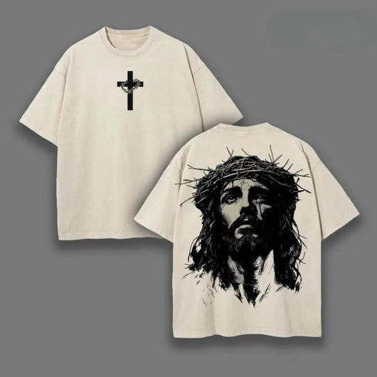 Jesus Crown of Thorns Washed T-Shirt