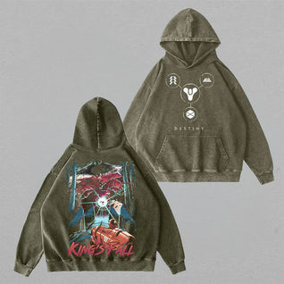 Destinys King's Fall Unisex Washed Hoodie