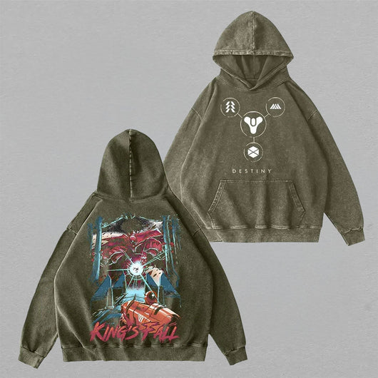 Destinys King's Fall Unisex Washed Hoodie
