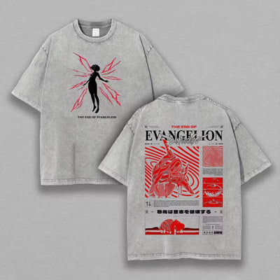 The End Of Evangelion Printed Unisex Washed T Shirt