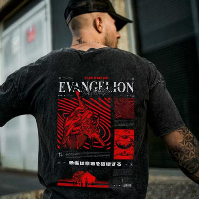 The End Of Evangelion Printed Unisex Washed T Shirt