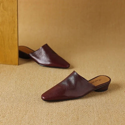 Serena Genuine Leather Mules