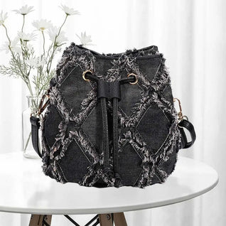Cassia Denim Bucket Bag