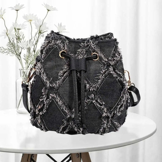 Cassia Denim Bucket Bag