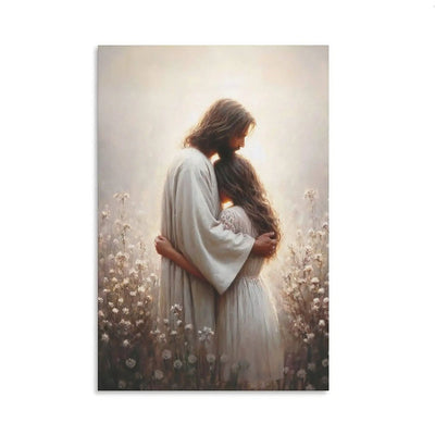 Jesus Hugging Canvas