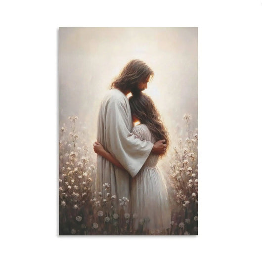 Jesus Hugging Canvas