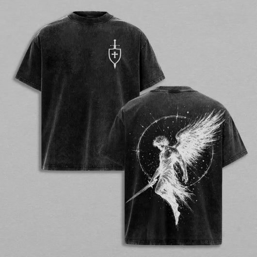 Sanctus Michael Archangelus Washed T-Shirt