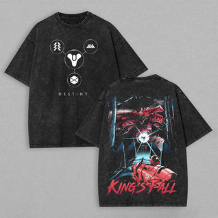 Destiny King's Fall Printed Unisex Washed T-Shirt