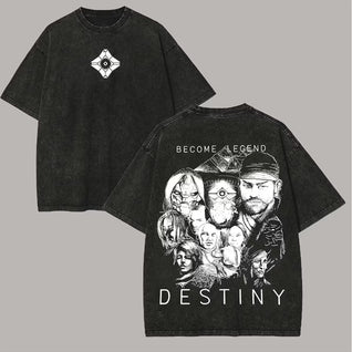 Destiny Printed Unisex Washed T-Shirt