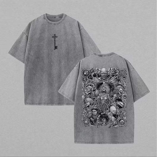 Attack on Titan Oversize Washed T-Shirt