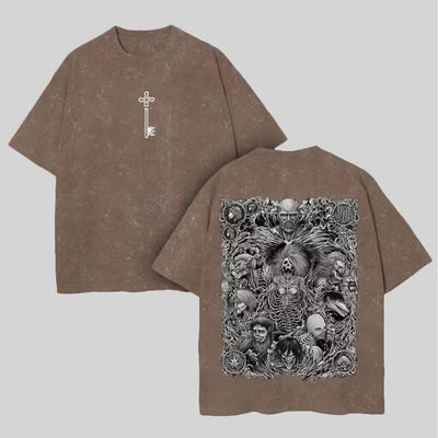 Attack on Titan Oversize Washed T-Shirt