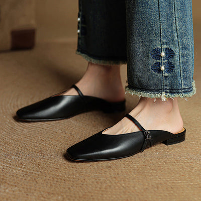 Elara Leather Mules