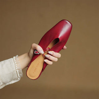 Elara Leather Mules