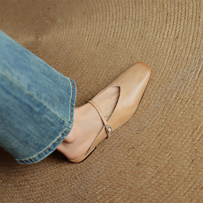Elara Leather Mules