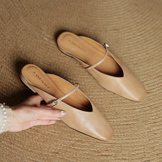 Elara Leather Mules