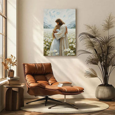 Jesus Hugging Canvas