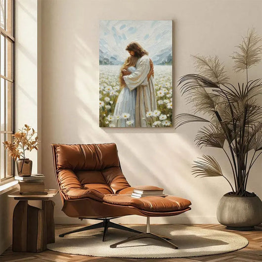 Jesus Hugging Canvas