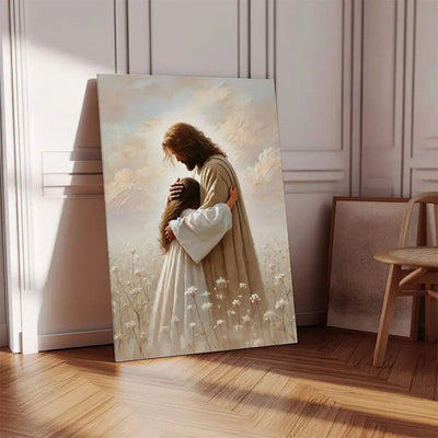 Jesus Hugging Canvas