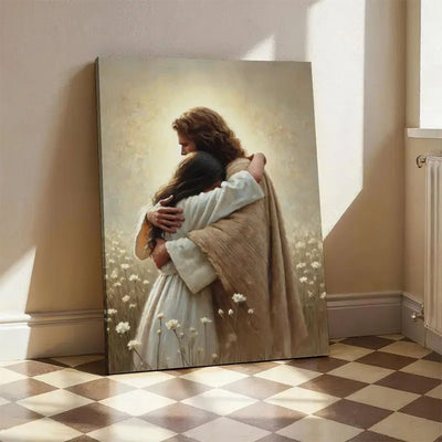 Jesus Hugging Canvas