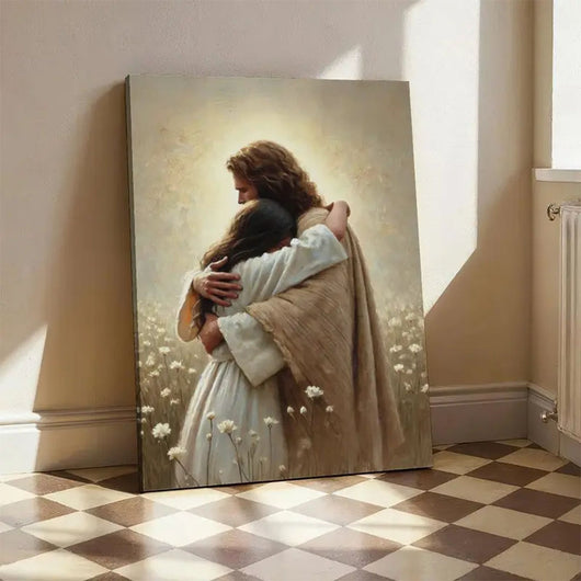 Jesus Hugging Canvas